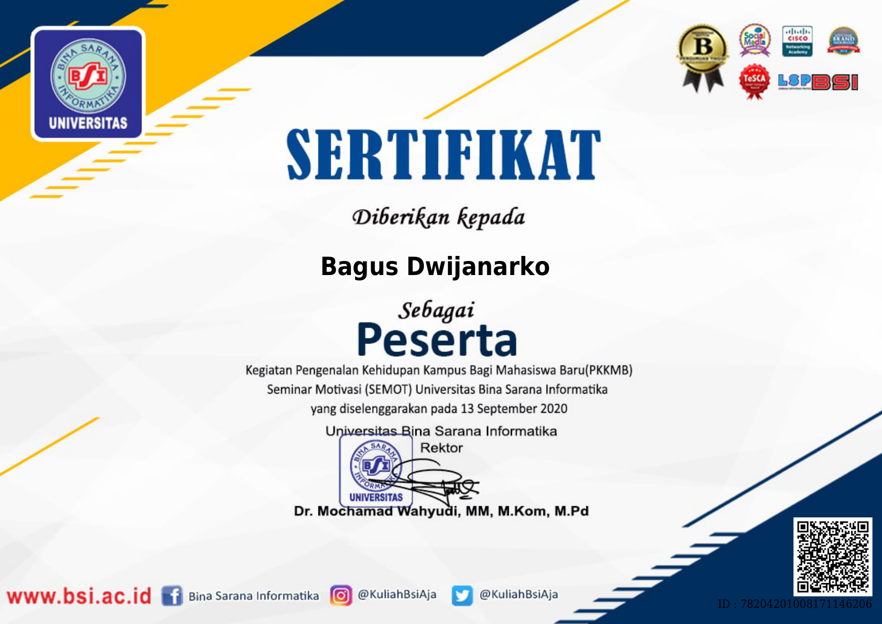 Seminar Motivasi BSI